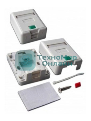Коробка Lanmaster LAN-SA1/S-WH Keystone RJ45 кат.5e белый