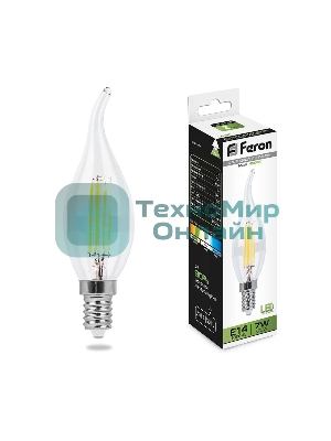 Лампа светодиодная Feron LB-67 филаментная 7W 230V E14 4000K