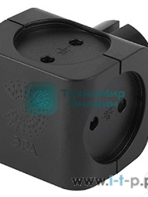 Сетевой разветвитель ЭРА SP-4-B, черный