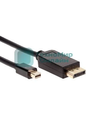 Кабель-переходник Mini DisplayPort M -> DisplayPort M 4K*60 Hz 1,8 м VCOM CG682-1.8M