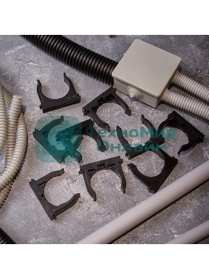 Крепеж-клипса для монтажного пистолета Rexant Ø 50 мм, черная (25 шт/уп)