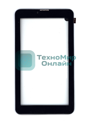 Сенсорное стекло (тачскрин) для Irbis TZ71, черное с рамкой