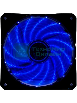 Вентилятор для корпуса Digma DFAN-LED-BLUE черный, 120 мм, 1200 об/мин, 23 дБ, 4 pin