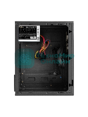 Компьютерный корпус Minitower ExeGate BAA-308MU2-AAA350 (mATX, БП AAA350 с вент. 8см, 1хUSB+2хUSB 3.0, HD Audio, черный)