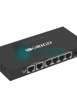Коммутатор неуправляемый PoE ORIGO OS1206P/60W/A1A 4x100Base-TX PoE+, 2x100Base-TX, PoE-бюджет 60 Вт, корпус металл