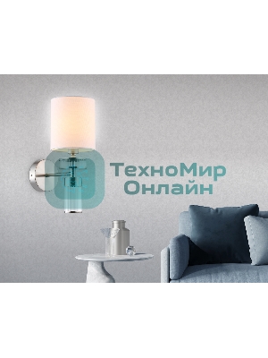 Настенный светильник Ambrella light LH71295 SN/WH никель/белый E14 max 40W 210*130*340