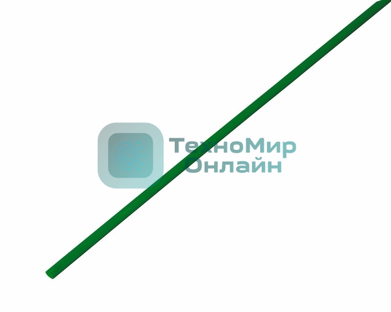 Термоусадочная трубка Rexant 2,0/1,0 мм, зеленая, упаковка 50 шт. по 1 м