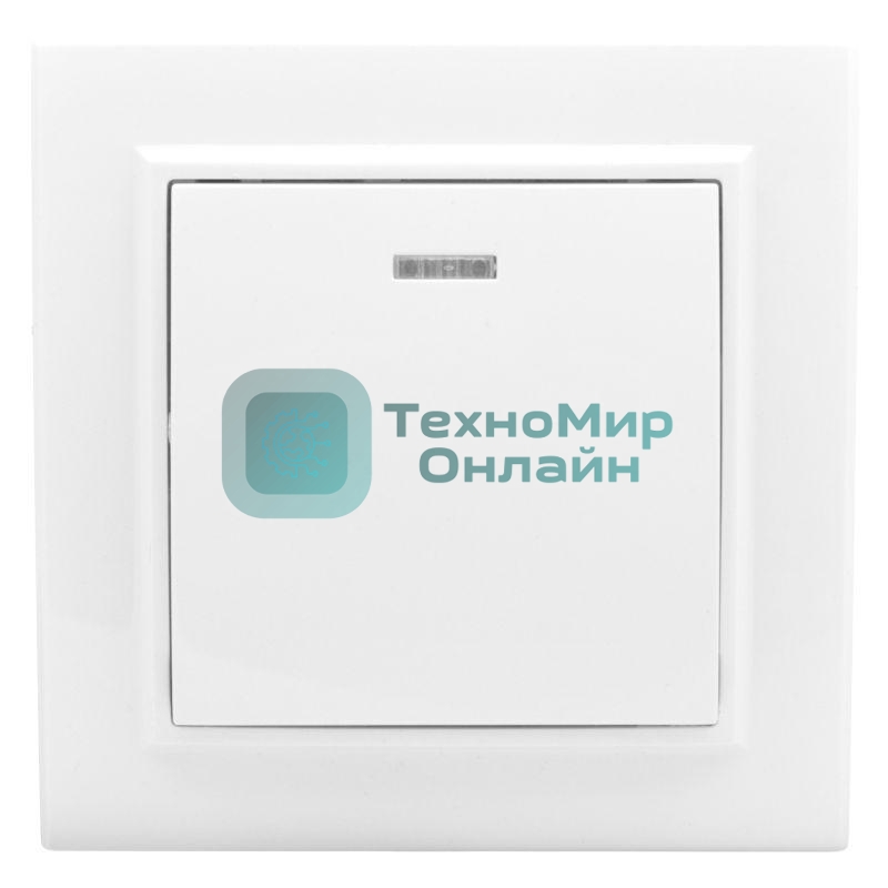Выключатель 1-кл. СП Минск 10А с индикатором белый Basic EKF ERV10-121-10