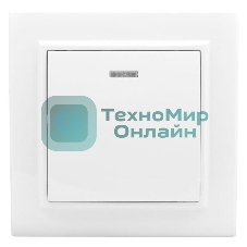 Выключатель 1-кл. СП Минск 10А с индикатором белый Basic EKF ERV10-121-10