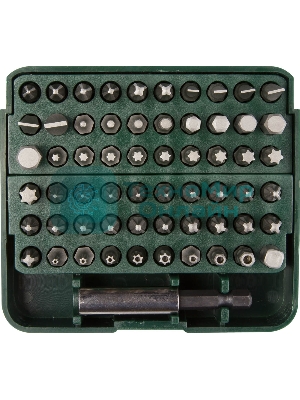 Отвертки-насадки (биты) Набор Kraftool Биты с адаптером в пластиковом боксе, Cr-V, 61 предмет 26140-H61