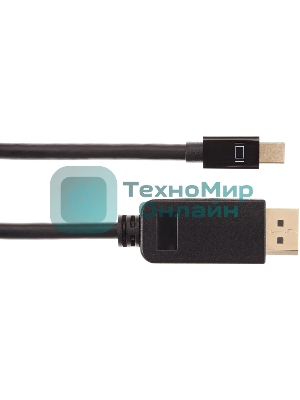 Кабель-переходник Mini DisplayPort M -> DisplayPort M 4K*60 Hz 1,8 м VCOM CG682-1.8M