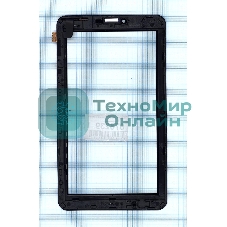 Сенсорное стекло (тачскрин) для Irbis TZ71, черное с рамкой