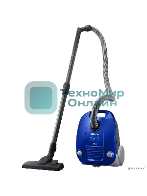 Пылесос Samsung VCC4140V3A синий, 320/1600 Вт, уборка сухая, пылесборник мешок 3 л