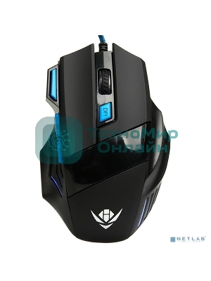 Мышь проводная Nakatomi MOG-21U черный, 2400 dpi, USB, кнопки - 7