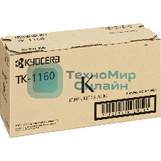 Картридж лазерный Kyocera TK-1160 (1T02RY0NL0) черный для P2040dn/P2040dw 7200 стр.