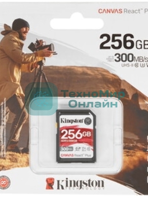 Флеш карта SDXC 256Gb Class10 Kingston SDR2/256Gb Canvas React Plus w/o adapter