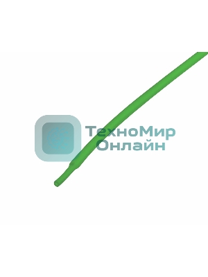 Термоусадочная трубка Rexant 2,0/1,0 мм, зеленая, упаковка 50 шт. по 1 м