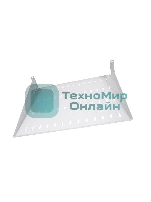 Полка перфорированная консольная 2U, глубина 400 мм, черный (МС-40-9005)