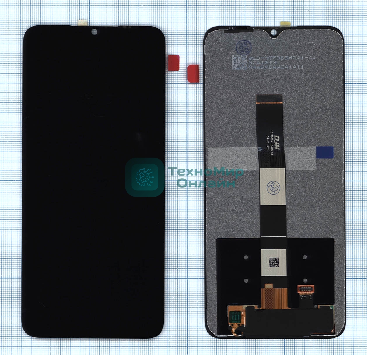 Дисплей для Xiaomi Redmi 9A, Redmi 9C, Redmi 10A черный