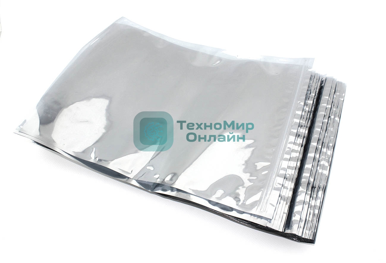 Упаковка 100 шт. антистатических пакетов с зип-локом 29x40см