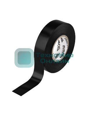 Изолента ПВХ профессиональная, морозостойкая 0,18х19мм, 20м, черная KRANZ