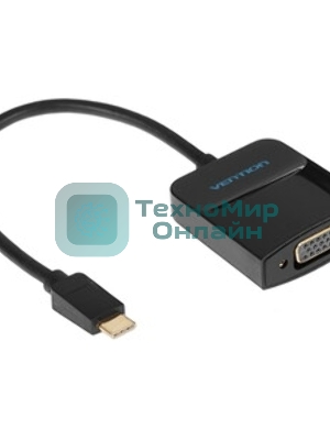 Адаптер Type-C на VGA, USB 3.0 + Type-С для MacBook, серебристый