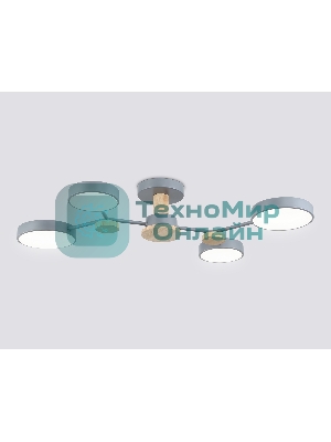 Светильник Ambrella light FL4859/4 GR/WD серый/дерево 60W 3000-6000K 700*400*120 (без ПДУ)