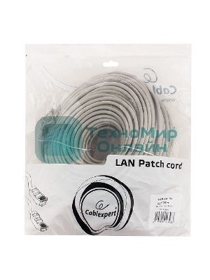 Патч-корд UTP Cablexpert cat.5e, 50м, литой, многожильный, серый