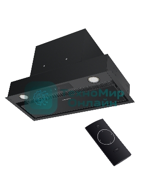 Вытяжка встраиваемая Maunfeld Fantasy Light 60 черная, 59.7 см, 800 куб. м/ч, 52 дБ