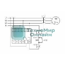 Реле контроля фаз CZF-310 (1 модуль; монтаж на DIN-рейке; 3х400/230+N 8А 1NO/NC IP20) F&F EA04.001.005