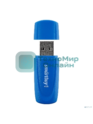 Флешка USB Smartbuy Scout Blue (SB016Gb2SCB), 16Gb, USB 2.0, R/W 15/12, синий