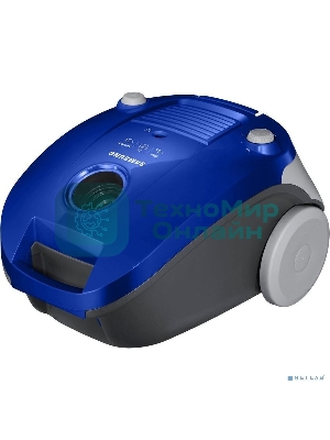 Пылесос Samsung VCC4140V3A синий, 320/1600 Вт, уборка сухая, пылесборник мешок 3 л