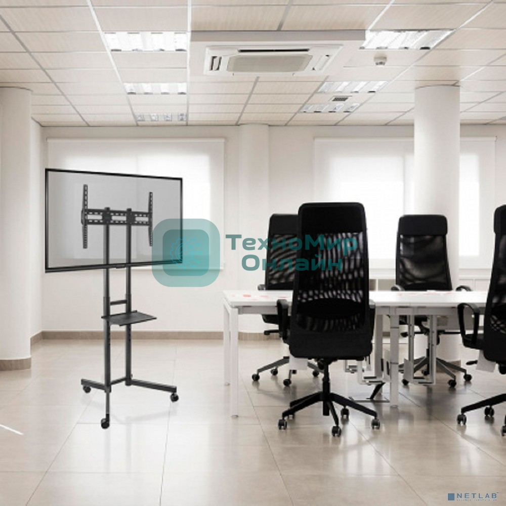 Мобильная стойка напольная Kromax OMEGA-15 черный, 1 шт/уп, для TV 32