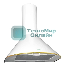 Вытяжка каминная Elikor Эпсилон 60П-430-П3Л белый/золотистый, 59.5 см, 430 куб. м/ч, 54 дБ