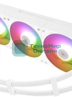 Водяное охлаждение для процессора Thermalright Grand Vision 360 (360mm, LED, White, ARGB/Fans: 3x120mm, 80.45CFM, 29.4dBA, 2150RPM/Pump height 72.5mm, 6400RPM, Rad thickness 27mm/S: 1700, 1200, 1851, 115X, 2011, 2066, AM5, AM4)