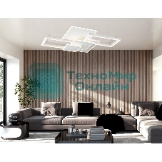 Потолочный светодиодный светильник Ambrella light FA1031/5 WH белый 95W 3000K-6400K 705*500*95 (ПДУ ИК)