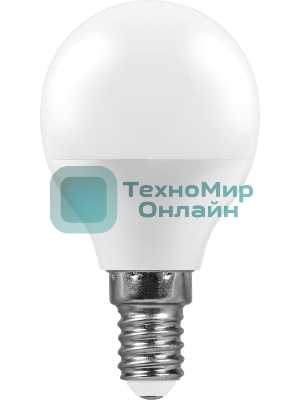 Лампа светодиодная Feron LB-95 7W 230V E14 2700K G45