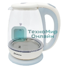 Чайник электрический Sakura SA-2723WG 1.8 л, стекл подсв