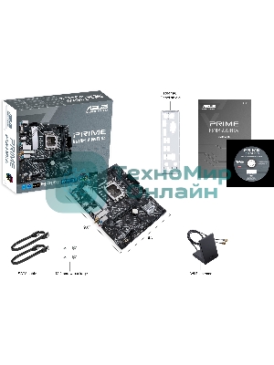 Материнская плата ASUS PRIME H610M-A WIFI D4, LGA 1700, Intel H610, 2xDDR4, 4xSATA, 2xM.2, 1xPCI-E 4.0 x16, 1xHDMI, 1xDisplayPort, 1x 1Gb LAN, 2xUSB-A 3.2 Gen 2, 4xUSB-A 2.0, 3x3.5 мм, 7.1, Micro-ATX
