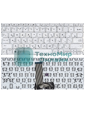 Клавиатура для ноутбука Asus X412DA серебристая