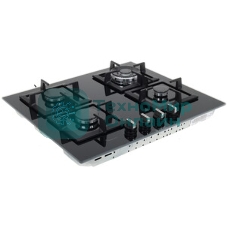 Газовая варочная панель Bosch PPH6A6I40O 5.8x59x52 см, WOK, закаленное стекло, независимая, черная