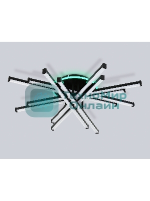 Потолочный светодиодный светильник Ambrella light FL6276 BK 119W черный 3000K-6400K+RGB 800*800*165 (ПДУ ИК)