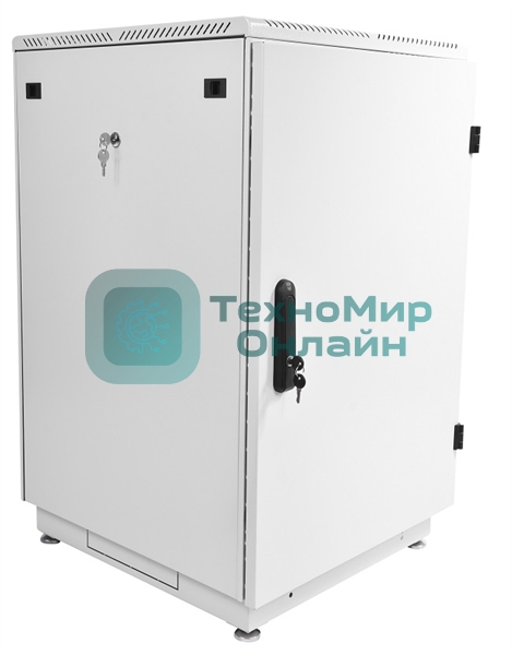 Шкаф телекоммуникационный напольный 18U (600x800) дверь металл (2 места)