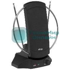 Антенна TV Mystery MANT-30TV (комнатная антенна для приема телевизионных программ в диапазонах МВ и ДМВ. Антенна принимает сигналы аналогового телевидения и цифрового телевидения формата DVB-T/T2)