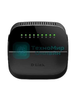 Роутер беспроводной D-Link DSL-2640U/R1A ADSL2+ черный ANNEX А