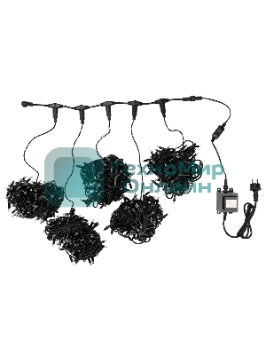 Гирлянда Neon-night LED ClipLight 24V, 5 нитей по 20 метров, цвет диодов мульти