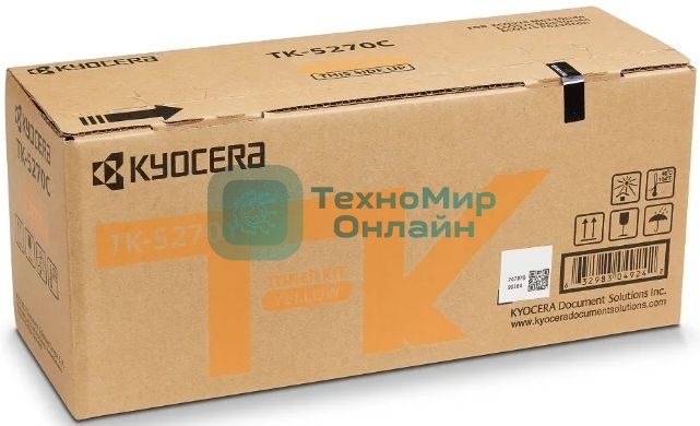 Картридж лазерный Kyocera TK-5270Y (1T02TVANL0) желтый для M6230cidn/M6630cidn/P6230cdn 6000 стр.
