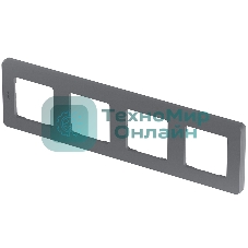 Рамка 4 поста дымчатый Inspiria