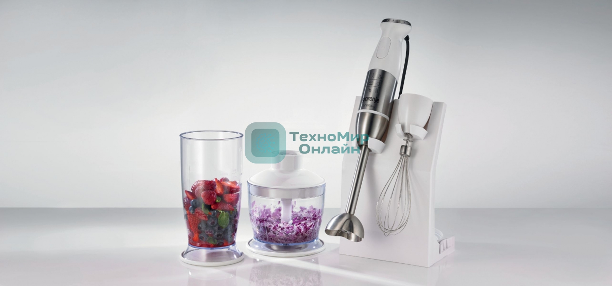 Блендер погружной Gorenje HBC806QW белый