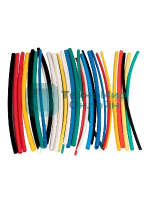 Набор трубок термоусадочных ТУТ 1/0.5; 1.5/0.75; 2/1; 2.5/1.25; 3/1.5 (6 цветов по 5шт 100мм) PROxima EKF tut-n-2-r